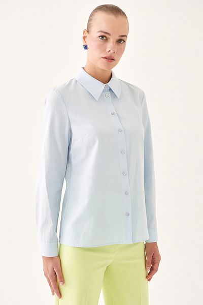 Perspective Cămașă de damă Gerdas Slim Fit Guler Dimensiune Standard Culoare Albastru