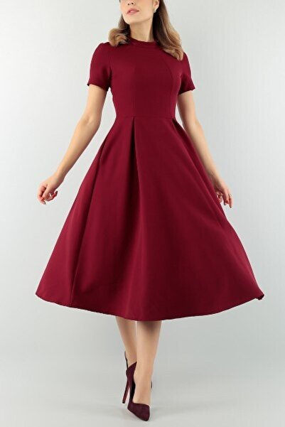 Secret Passion Lingerie Κόκκινο ύφασμα μισό μανίκι με κρυφό φερμουάρ Λεπτομερ...