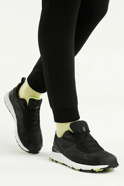 Kinetix Ανδρικά αθλητικά παπούτσια Bret Tx 3Pr Black-Neon Green