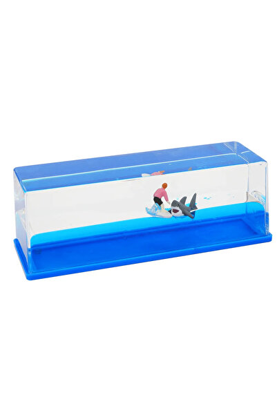 MJ TOYS Batmayan gemi AŞK GEMİSİ Mavi Su Akvaryum Şişe Şeklinde Batmayan Gemi