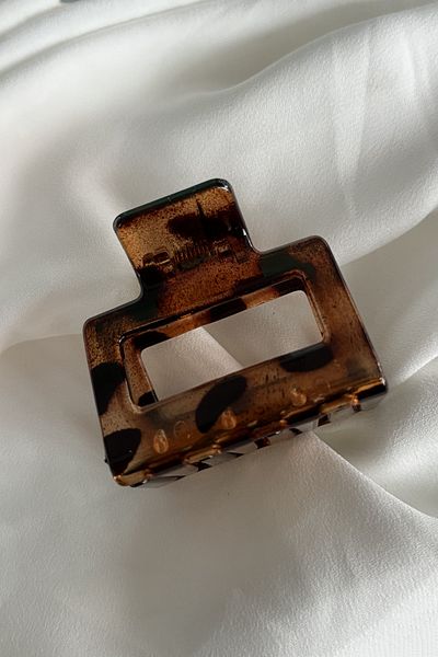 TAKIŞTIR Brown Leopard Patterned Latch Buckle
