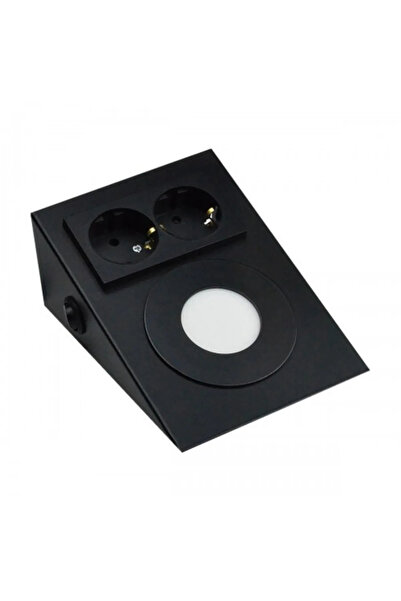 Handmade XL Prizli Led Siyah Armatür Tezgah Altı Led Aydınlatma Tezgah Altı Priz