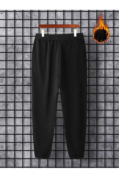 Boi Μαύρο ανδρικό χειμερινό φούτερ Jogger Hooded 3 Thread - Rubber Leg New York Printed