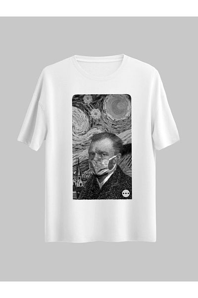 Pisa Art Ανδρικό μπλουζάκι με σχέδιο μάσκας Covid Artistic Regular