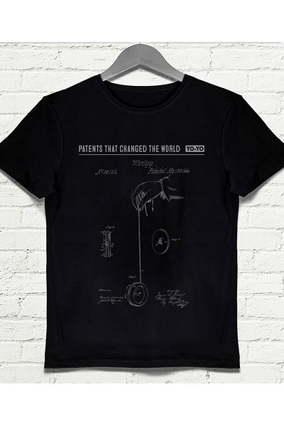 Pisa Art Ανδρικό μπλουζάκι με πατέντα Yoyo σε μαύρο χρώμα