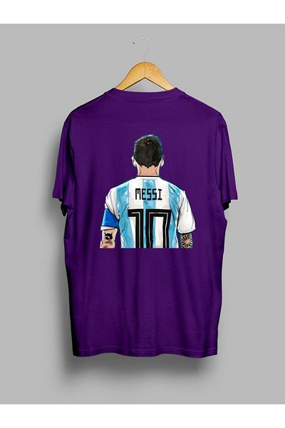 Pisa Art Μπλουζάκι με στάμπα μεγάλου μεγέθους Messi 10 Design μπροστά και πίσω