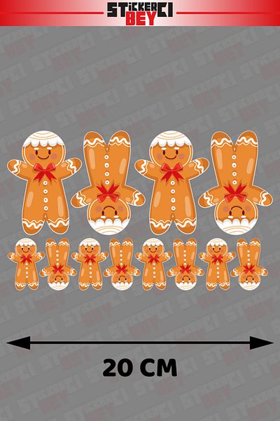 STİCKERCI BEY AN NOU - Revelion - Om de zăpadă - Moș Crăciun - SET DE STICKER FOSFOR ARMĂ FĂRĂ ZĂPADĂ