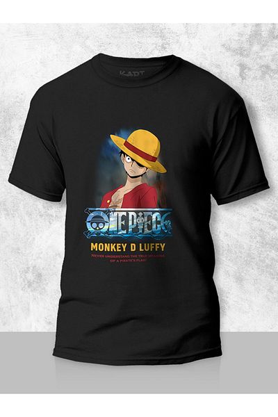 Pisa Art Μαύρο μπλουζάκι Unisex με σχέδιο K-art One Piece Anime