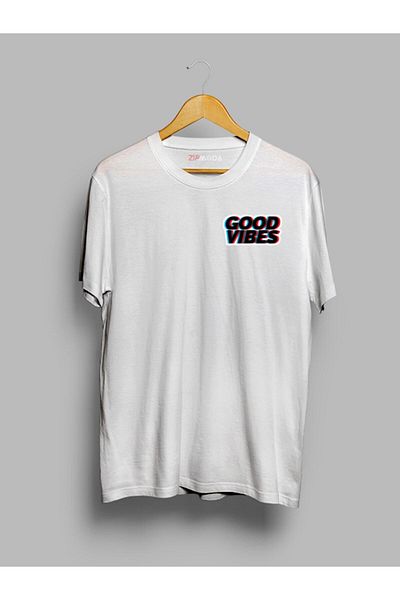 Pisa Art Μπλουζάκι με στάμπα με σχέδιο Oversize Good Vibes