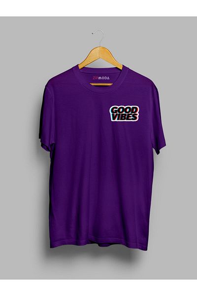 Pisa Art Μπλουζάκι με στάμπα με σχέδιο Oversize Good Vibes