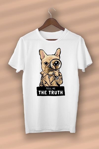 Pisa Art Pug Detective Printed Organic Cotton White Unisex - Γυναικεία - Ανδρικά - T-shirt Nux Boutique