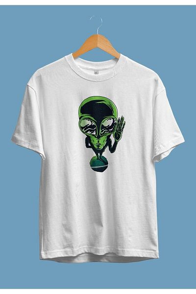 Pisa Art Τυπωμένο μπλουζάκι Unisex Oversize Space Alien Universe World Design