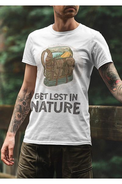 Pisa Art Ανδρικό μπλουζάκι με στάμπα Get Lost In Nature