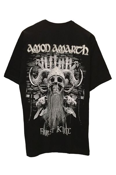 Pisa Art ΜΑΥΡΟ T-SHIRT UNISEX OVERSIZE ROCK ΜΟΥΣΙΚΗ AMON AMARCH ΠΙΣΩ