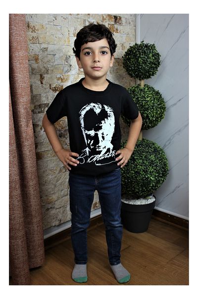 Pisa Art Παιδικό μπλουζάκι Unisex με στάμπα Lakost Fabric Ataturk