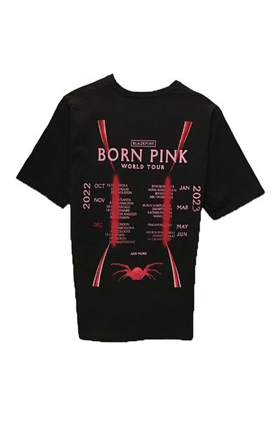 Pisa Art UNISEX ΚΟΡΕΑΤΙΚΟ POP BLACKPINK BORN PINK ΜΑΥΡΟ T-SHIRT ΜΕ ΠΙΣΩ ΣΤΟΜΙΑ