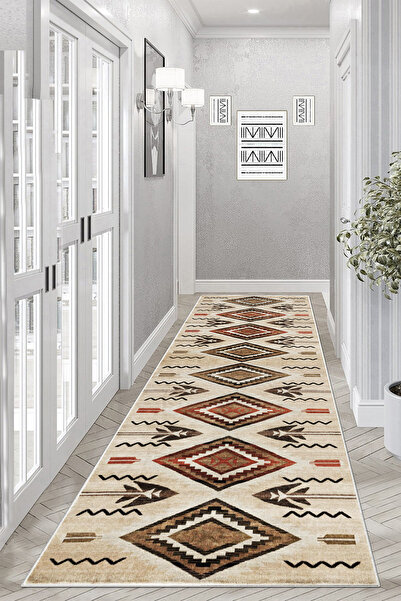 Thalia Home Kaymaz Tabanlı Yıkanabilir Baskılı Yolluk Mutfak Halısı Koridor H...