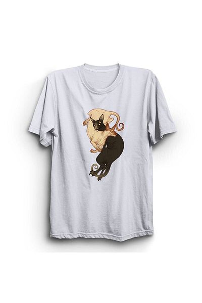Pisa Art Sphinx Cats Printed T-shirt