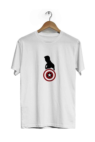 Pisa Art Καπετάνιος Αμερικής Crew Neck κοντομάνικο μπλουζάκι Bll3774