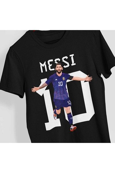 Pisa Art Ανδρικό μπλουζάκι Lionel Messi Λευκό Χρώμα Messi Printed Art Jersey