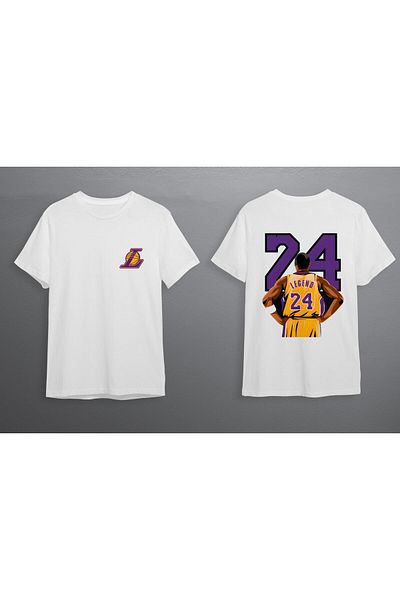 Pisa Art Μπλουζάκι Kobe Bryant Unisex Oversize με εμπριμέ βαμβακερή λαιμόκοψη με κοντό μανίκι