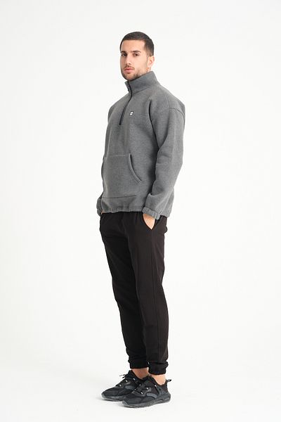 Whitefin COMFY FIT ZIPPERED SWEATSHIRT MELANGE