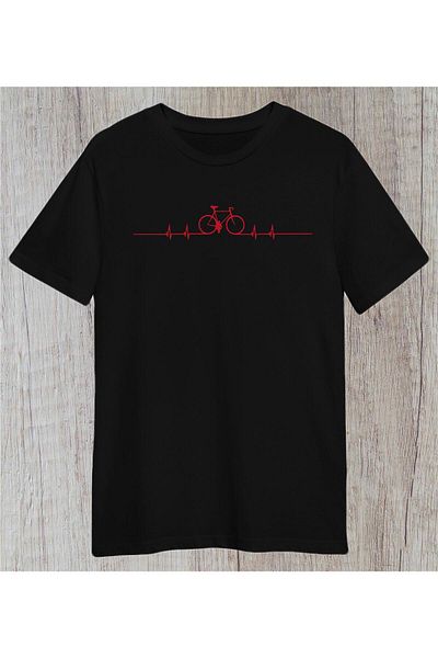 Pisa Art Biker Heart Rhythm Design / Σχέδιο περιήγησης στη φύση / Συνδυασμός Biker Unisex Regular Tshirt