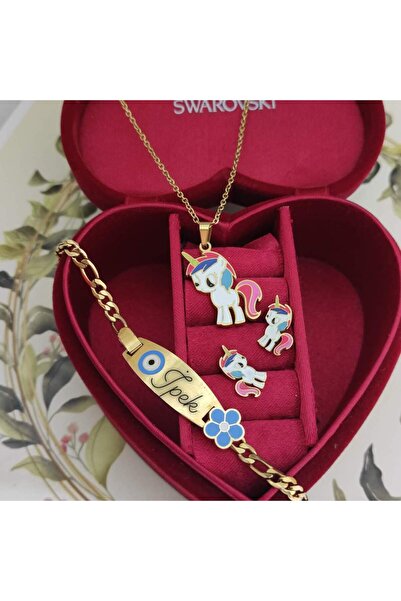 HAYALLER ÜLKESİ Çocuk bileklik kolye küpe takımı