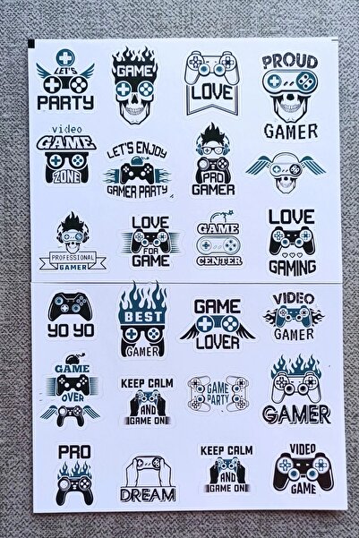 Mona Craftist مجموعة ملصقات ألعاب مكونة من 24 قطعة، ملصق للكمبيوتر المحمول