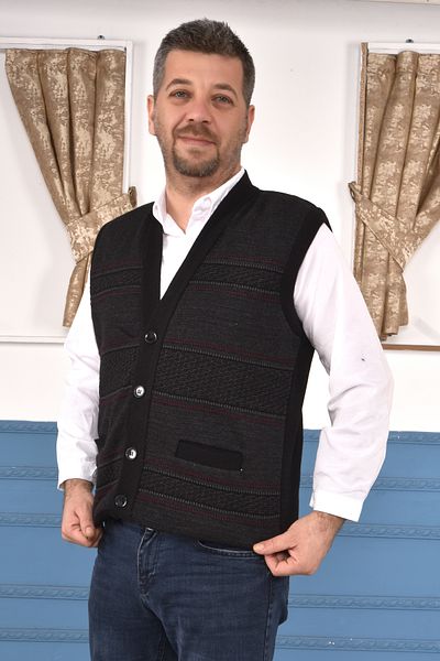 HEDEFNUR TEKSTİL BUTTONED FATHER VEST DOUBLE POCKET