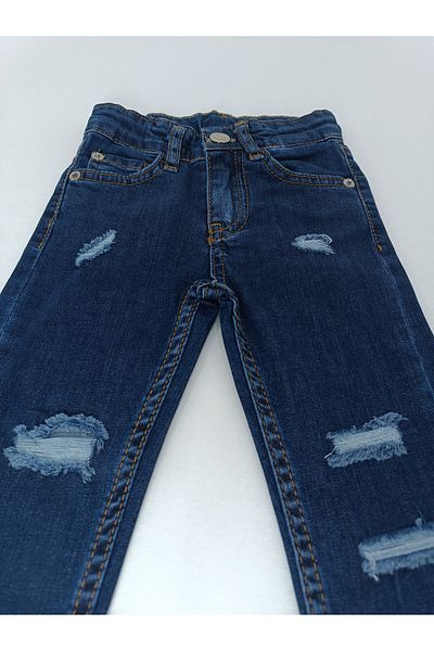 JABBER jeans boy ripped detail dark dark blue