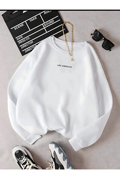 Jooy Company Φούτερ Los Angeles Printed Crew Neck Oversize