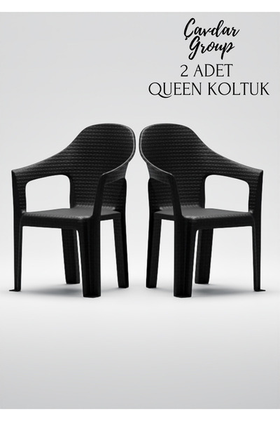 Çavdar Group 2'li Queen Rattan Desenli Koltuk Bahçe Koltuğu Balkon Bahçe Tera...