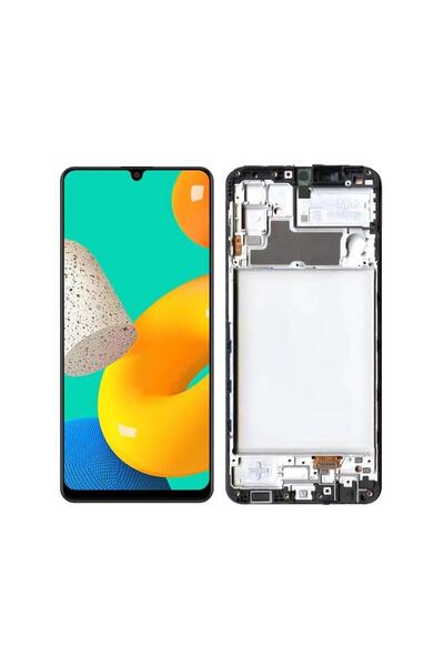 Samsung Galaxy M32 M325 Uyumlu Lcd Ekran Dokunmatik Siyah Hk Oled Çıtalı