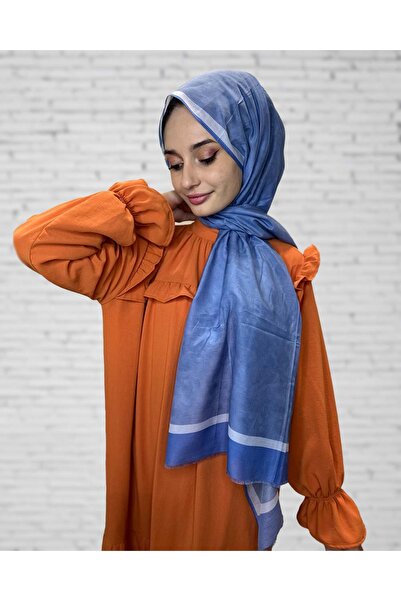 Aker Ipek Koton (PAMUKLU) Yaz Serinliği Şal Etol 7208777 Indigo