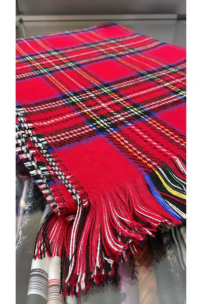 Onur Scarf - Scottish Single Color Double Sided Crow's Feet Shoulder and Neck Scarf Acrylic Fabric