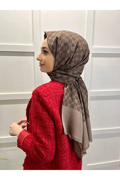 Aker Elegance Monogram Şal 1090100 Kahve