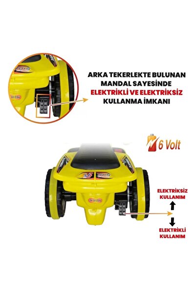 UJ Toys Thomas Kumandalı Akülü Tren Atv 2-4 Yaş Çocuklar Için