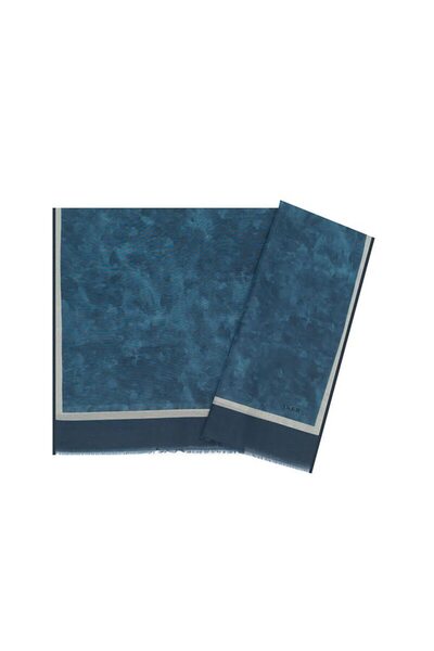 Aker Ipek Koton (PAMUKLU) Yaz Serinliği Şal Etol 7208777 Koyu Indigo