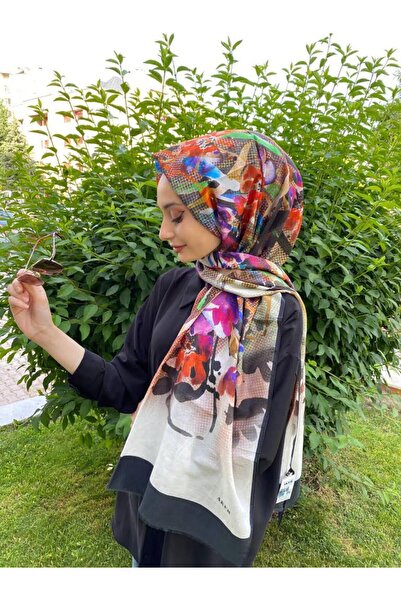 Aker Yaz Serinliği Çiçek Desenli Ipek Koton (PAMUKLU) Etol Şal 7848777 Kırık ...