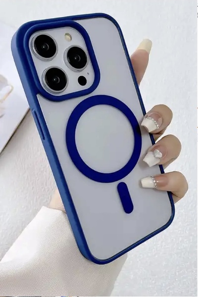 OVADA İphone 15 Pro Max Özel Tasarım Magsafe Destekli Kablosuz Şarj Uyumlu Re...