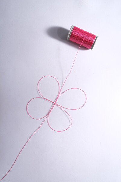 Eskişehir hobi sanat 0.2 Mm 30 Metre Tesbih Ipi Koyu Pembe Renk ( En Ince Tes...