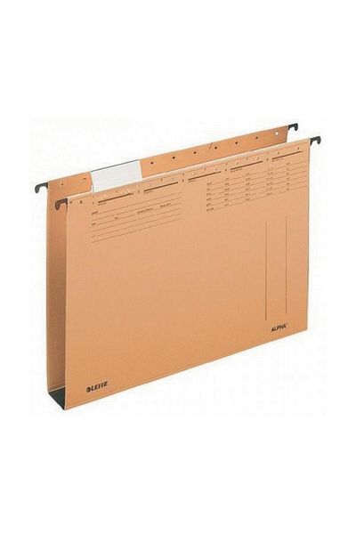 Leitz 1947-00 ALPHA HANGED FILE WIDE 40MM KRAFT 25 PIECES