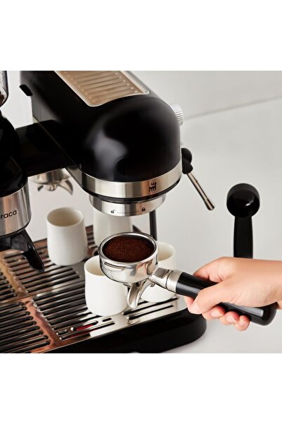 Karaca Kahve Öğütücülü, Süt Köpürtücülü, Espresso, Latte, Cappuccino, Americano Makinesi, 1.4L