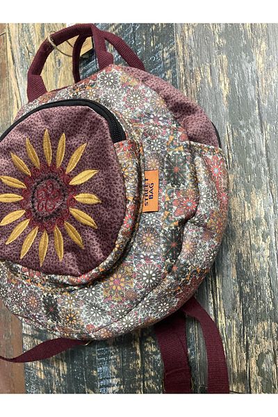 Street Bag Fargin Ethnic Αυθεντικό Στρογγυλό Σακίδιο Πλάτης Bohemian Καθημερινό Ταξιδιωτικό Σακίδιο
