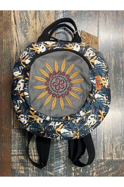 Street Bag Fargin Ethnic Αυθεντικό Στρογγυλό Σακίδιο Πλάτης Bohemian Καθημερινό Ταξιδιωτικό Σακίδιο