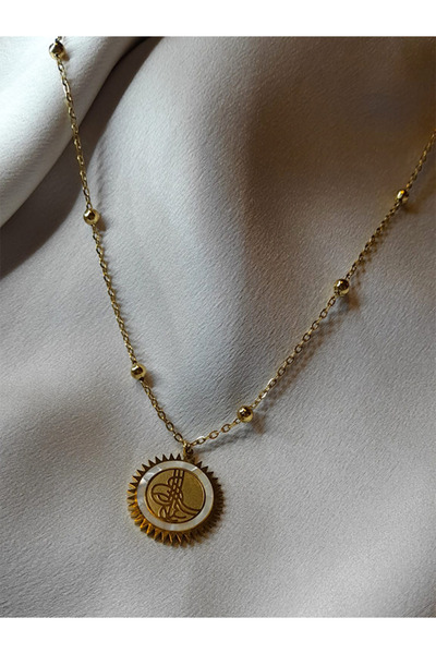 fiore fashion sedef Osmanlı Tuğralı kolye küçük boy