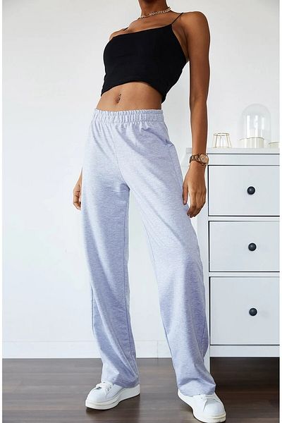 THE WHITE Gray Loose Cut Seasonal Sweatpants Compacte