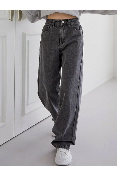 DRC trend Pantaloni de damă Mario Kadnn Power Lycra, negri, cu talie înaltă, cu picioare largi