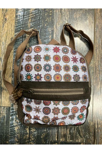 Street Bag Ethnic Vintage Small Backpack Daily Travel Use